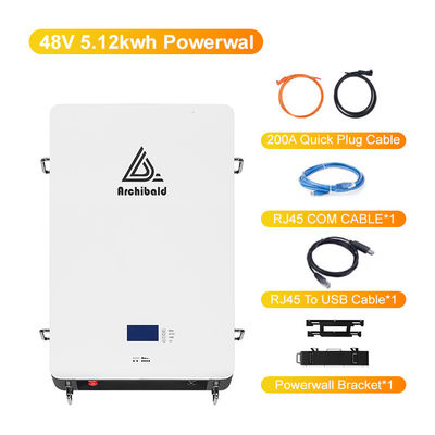 Гибридная сеть Powerwall Lifepo4 Домашний аккумулятор 48V 200ah 10Kwh 51.2v 300ah Литий-ионные батареи с WIFI