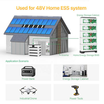 16S 48V Smart BMS для хранилищ солнечной системы 100A 200A LiFePO4 Система управления батареей