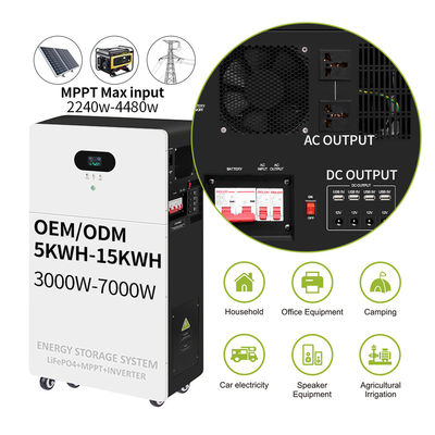Банк электростанции All In One Inverter Гибридный отключенный от сети AC 5kw 10kw 15kw 20kw Солнечный литий LiFePO4 Система аккумуляторных батарей для хранения энергии