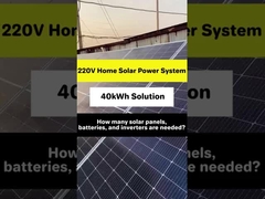 Солнечная установка 40 кВтч: 18 панелей (550 Вт каждая), ежедневная мощность ~ 39,6 кВтч.