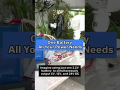 Одна батарея 3.2V питает 5V/12V/24V DC & 110V/220V AC. Встроенный 300W инвертор обрабатывает все устройства