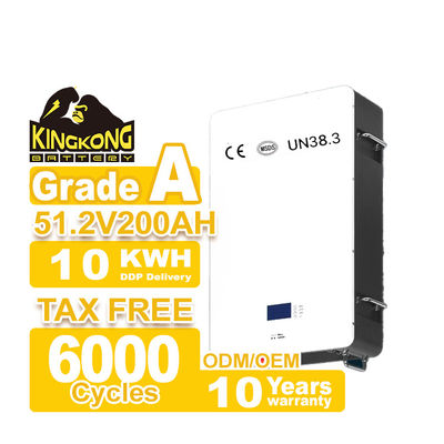 Гибридная сеть Powerwall Lifepo4 Домашний аккумулятор 48V 200ah 10Kwh 51.2v 300ah Литий-ионные батареи с WIFI