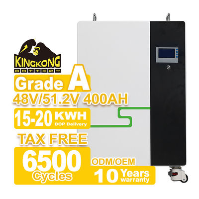 48V 51.2V LiFePO4 Батарея 200Ah 300Ah 400Ah 15kWh 20kWh Для хранения солнечной энергии